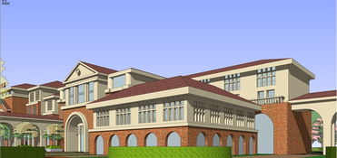 精品欧式风格中学建筑设计草图大师模型探析